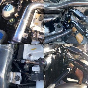 Audi S3 8L Fuel Rail Hose Lines PTFE AN Fittings Installation