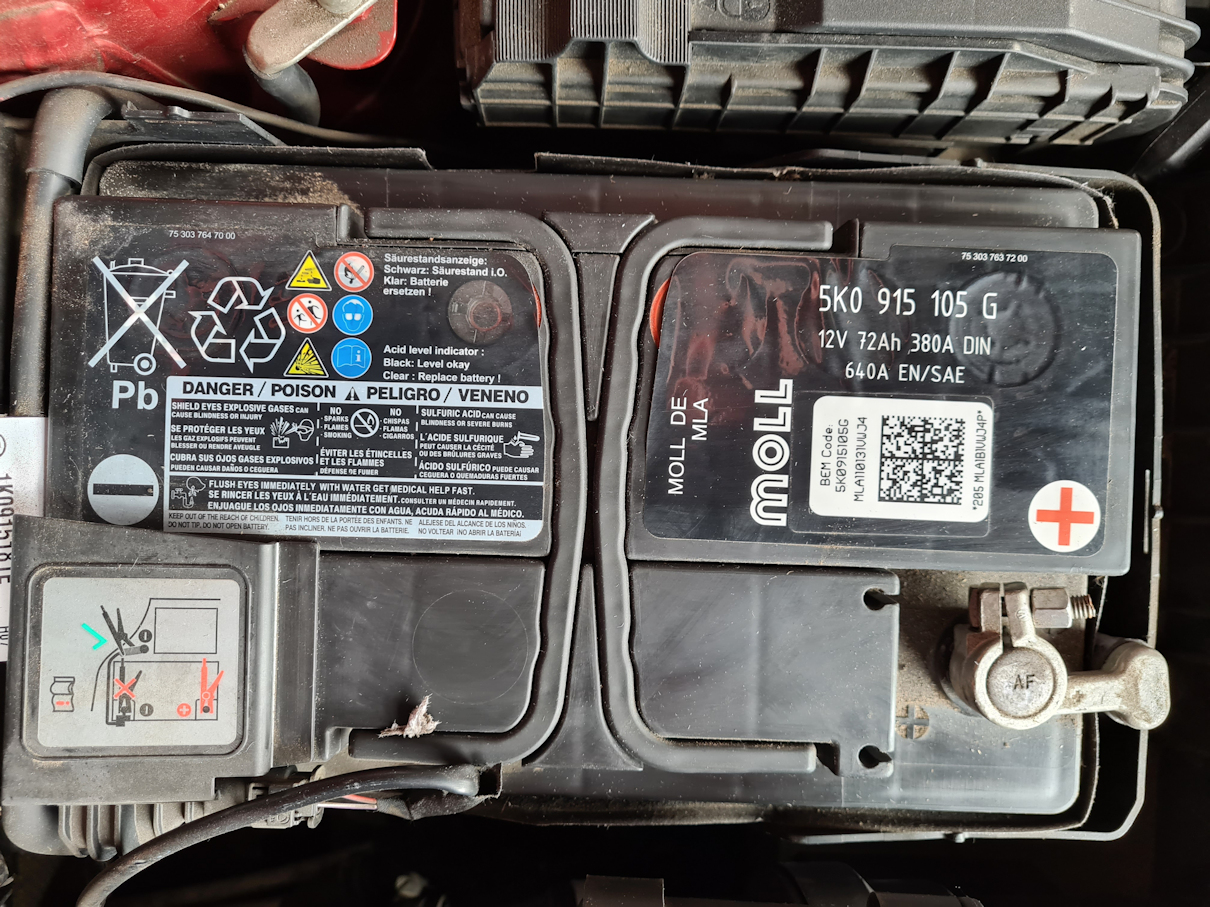 2011 A3 2.0 TDI - 5K0 915 105 G battery - is this lead acid (not AGM)? |  Audi-Sport.net