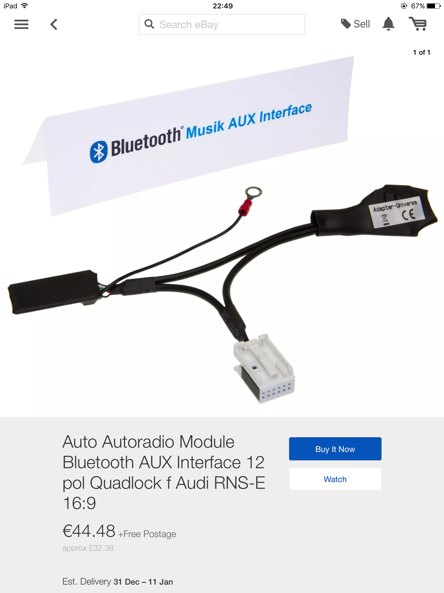 Interesting RNS-E Bluetooth option for £36??? | Audi-Sport.net