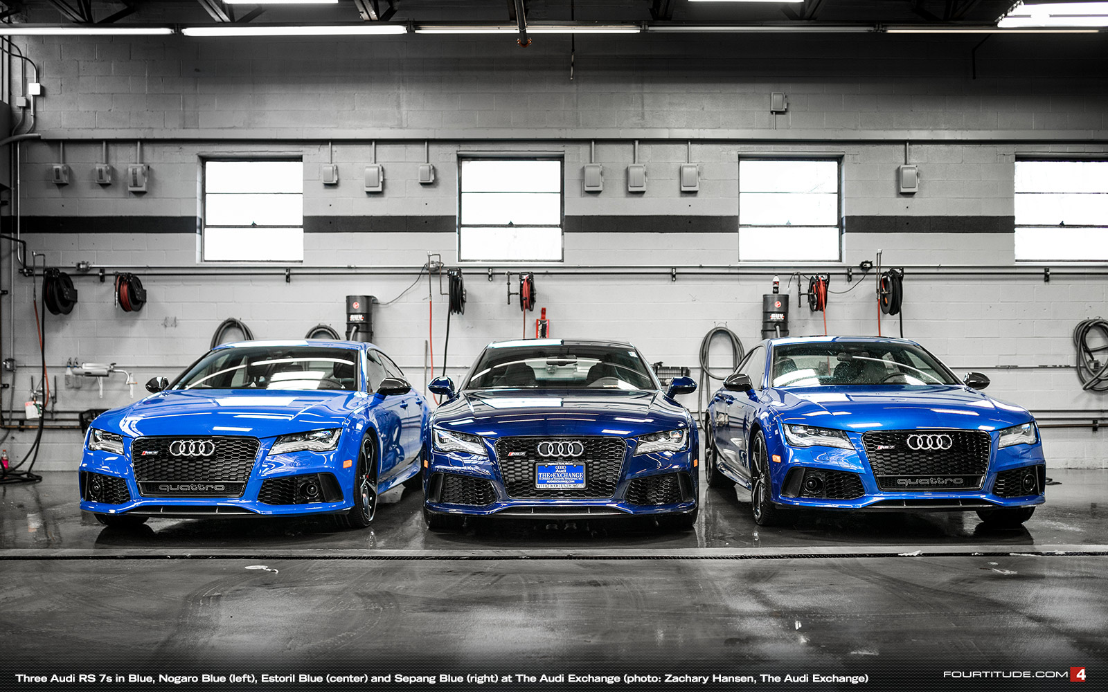 Three Blue RS7s Audi Exchange