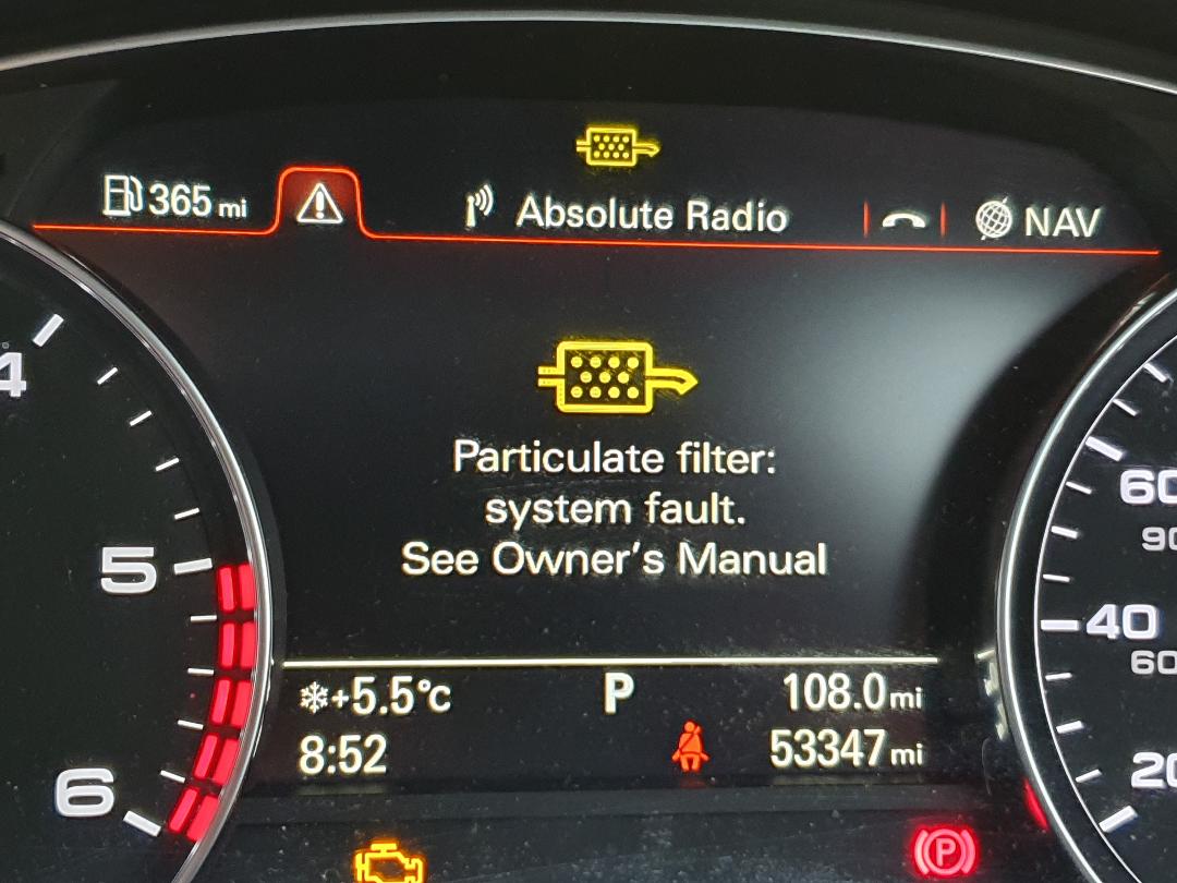 VCDS error code prompting DPF warning light-Help needed please. | Audi -Sport.net