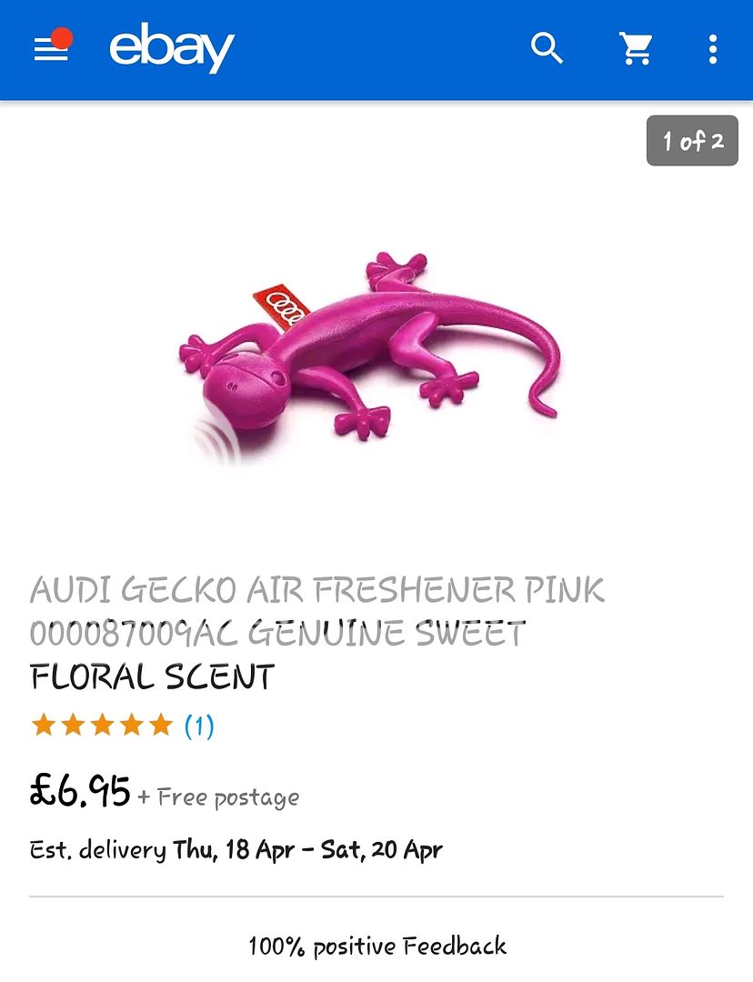 Genuine Audi Gecko Air Freshener